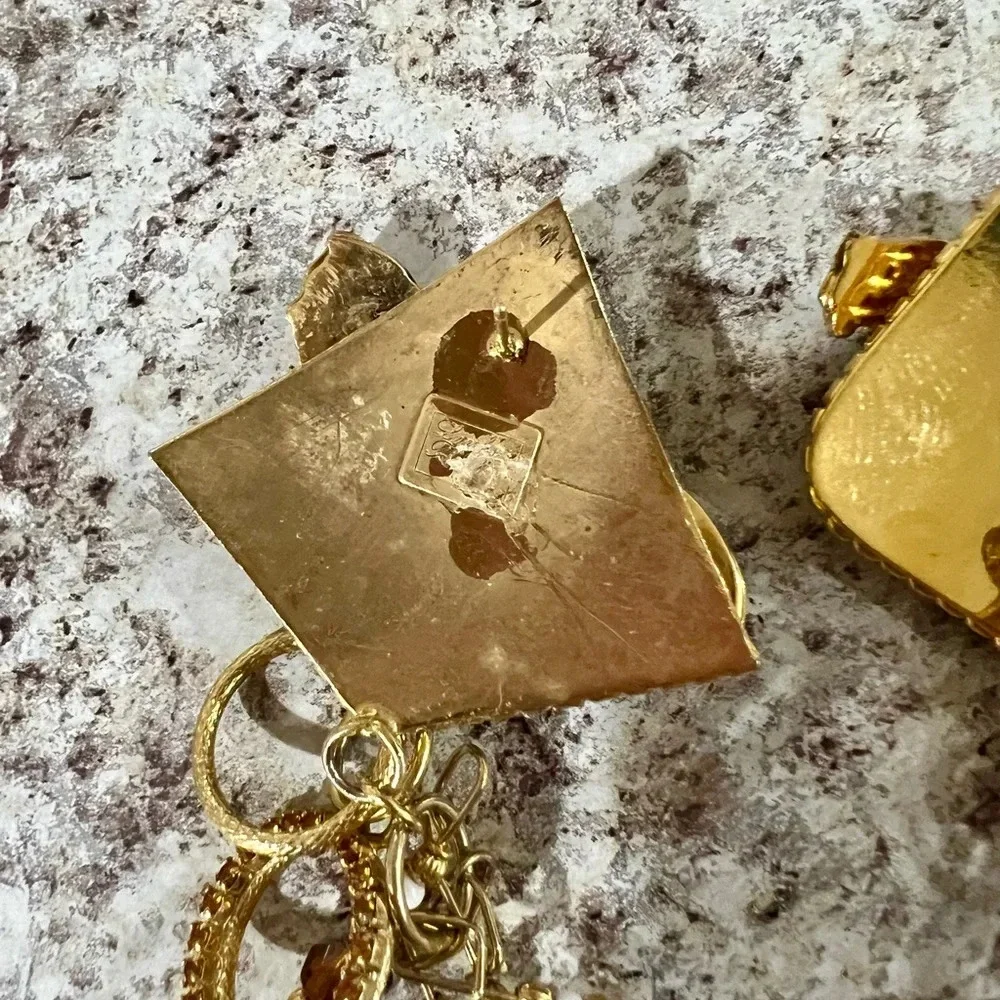 Lunch At The Ritz Earrings “READ DESCRIPTION” - Picture 6 of 7